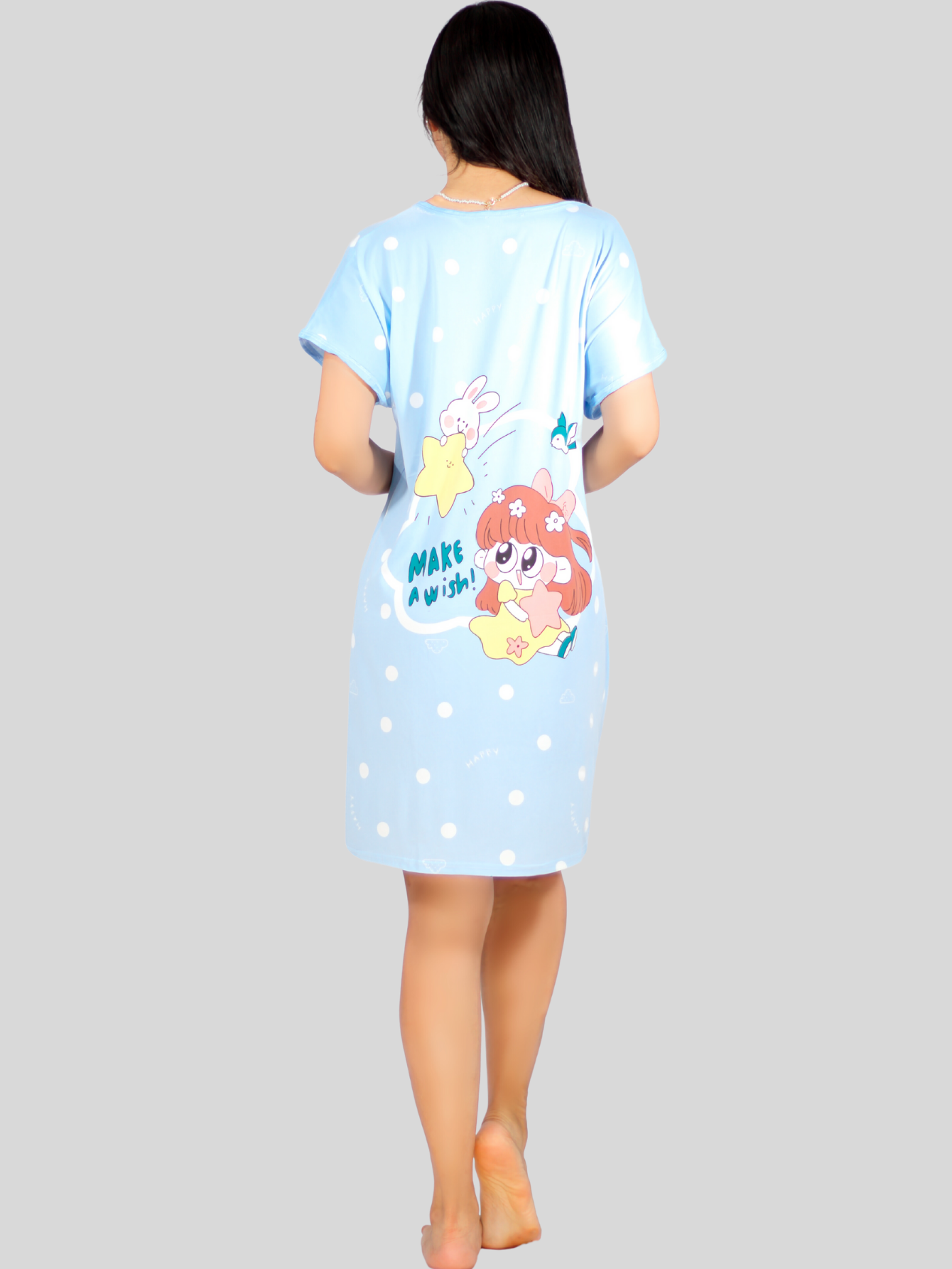 Foto 6 pulgar | Camisón de Dormir Azul para Mujer