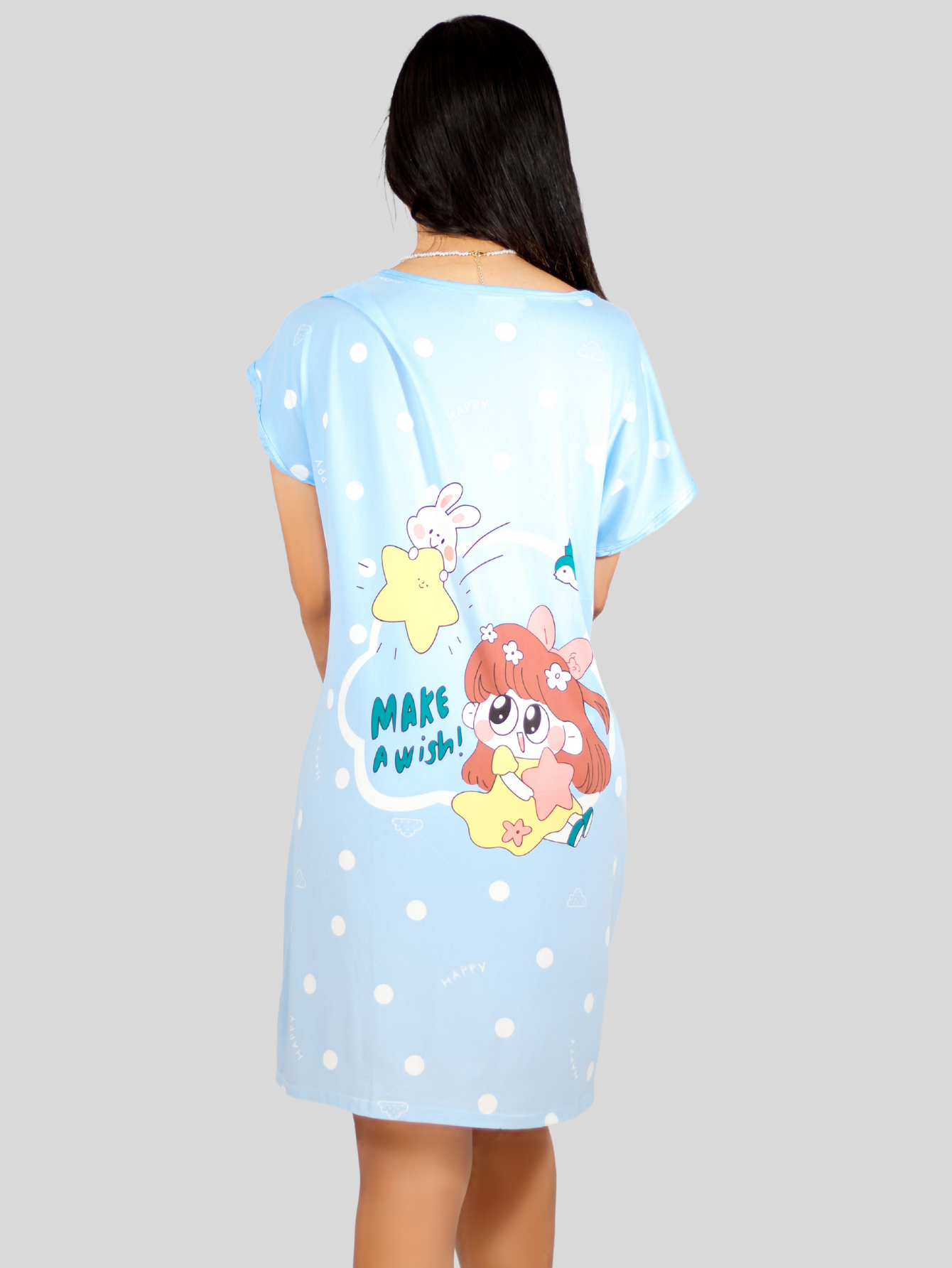 Foto 7 pulgar | Camisón de Dormir Azul para Mujer