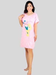 Foto 2 | Camisón de Dormir Rosa para Mujer