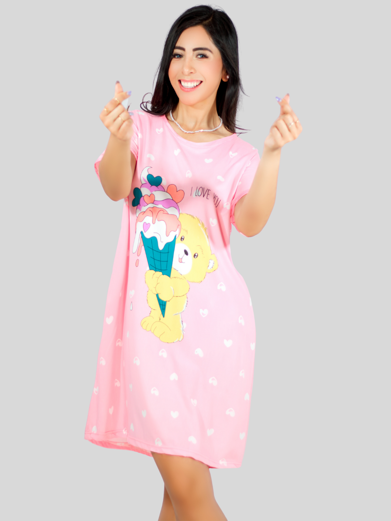 Foto 4 pulgar | Camisón de Dormir Rosa para Mujer