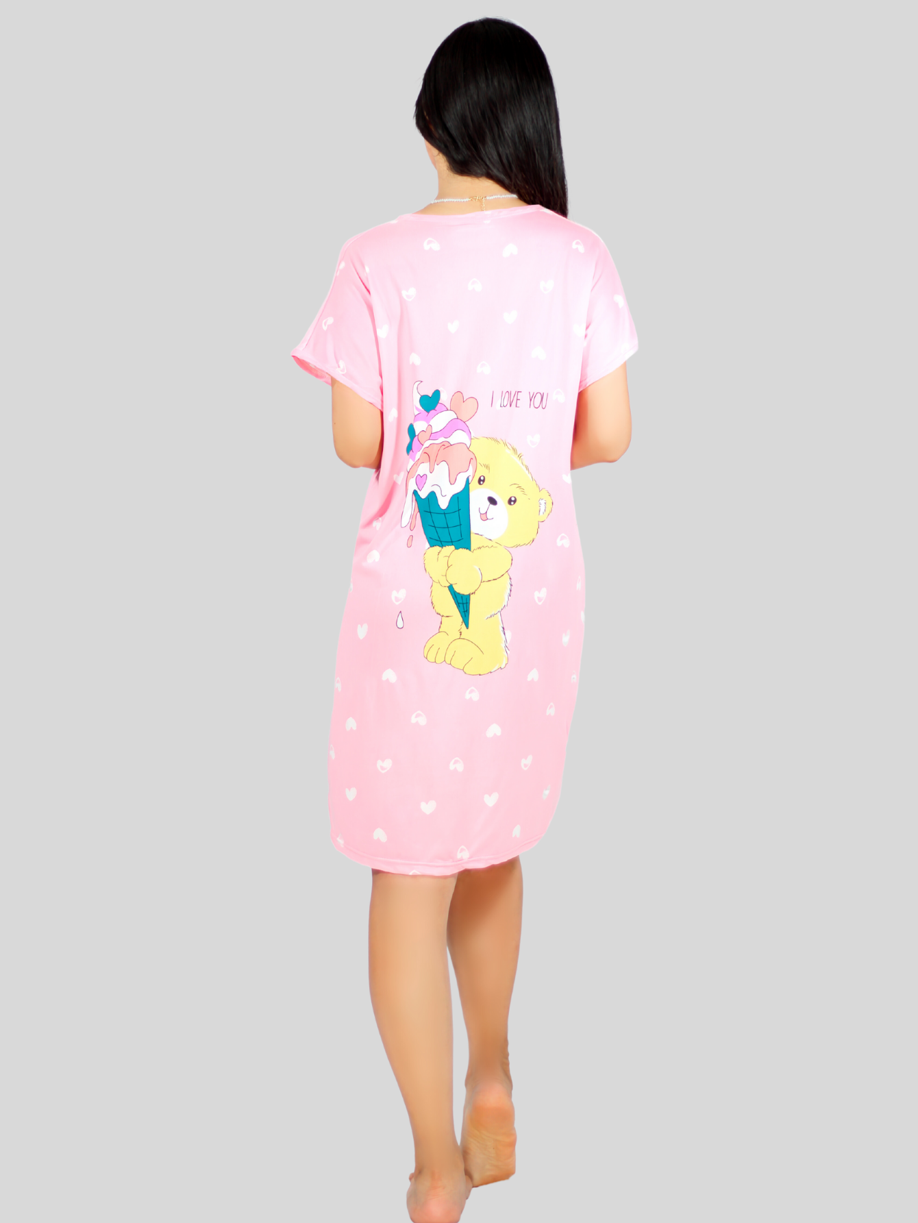 Foto 6 pulgar | Camisón de Dormir Rosa para Mujer