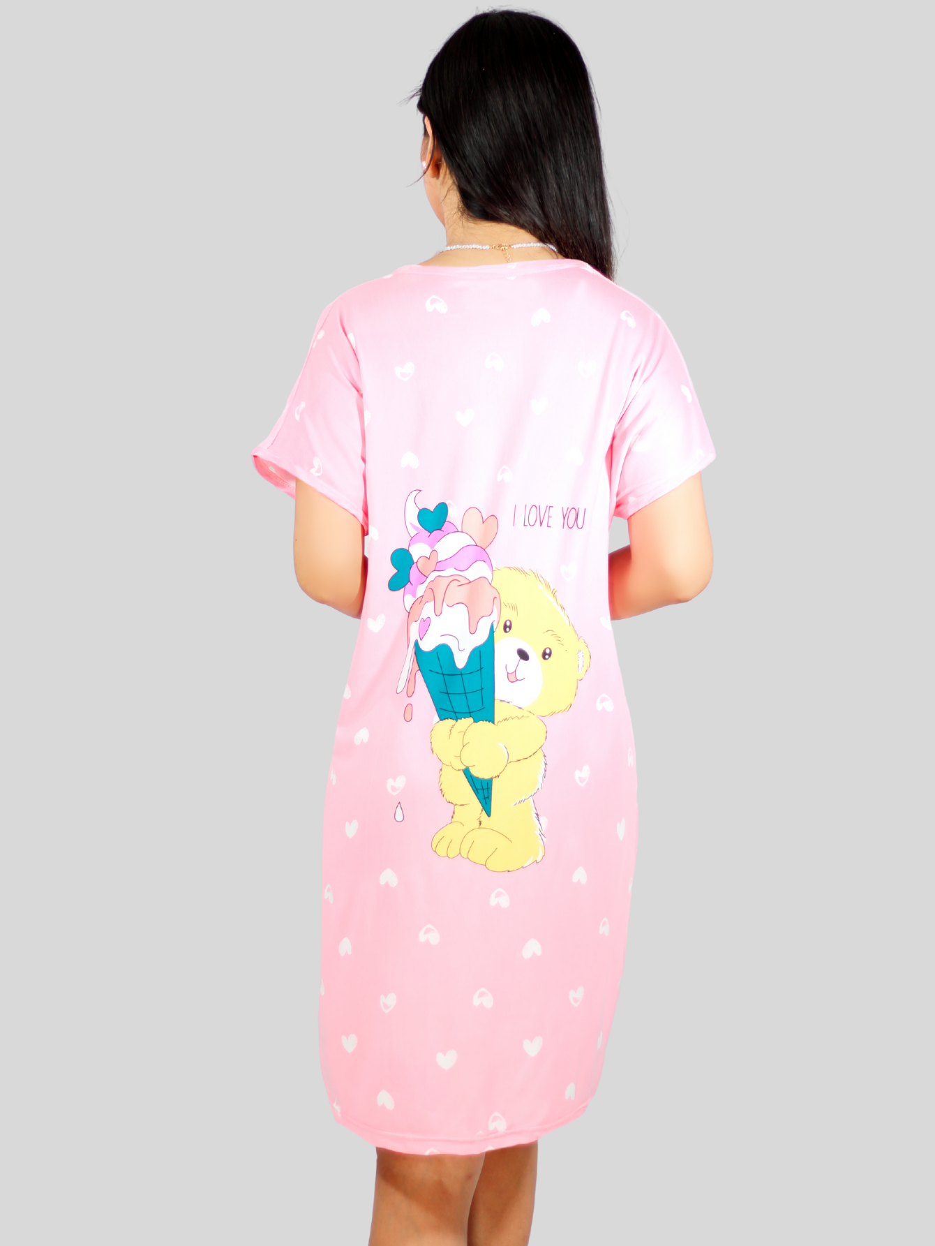 Foto 7 pulgar | Camisón de Dormir Rosa para Mujer