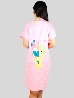 Foto 6 | Camisón de Dormir Rosa para Mujer