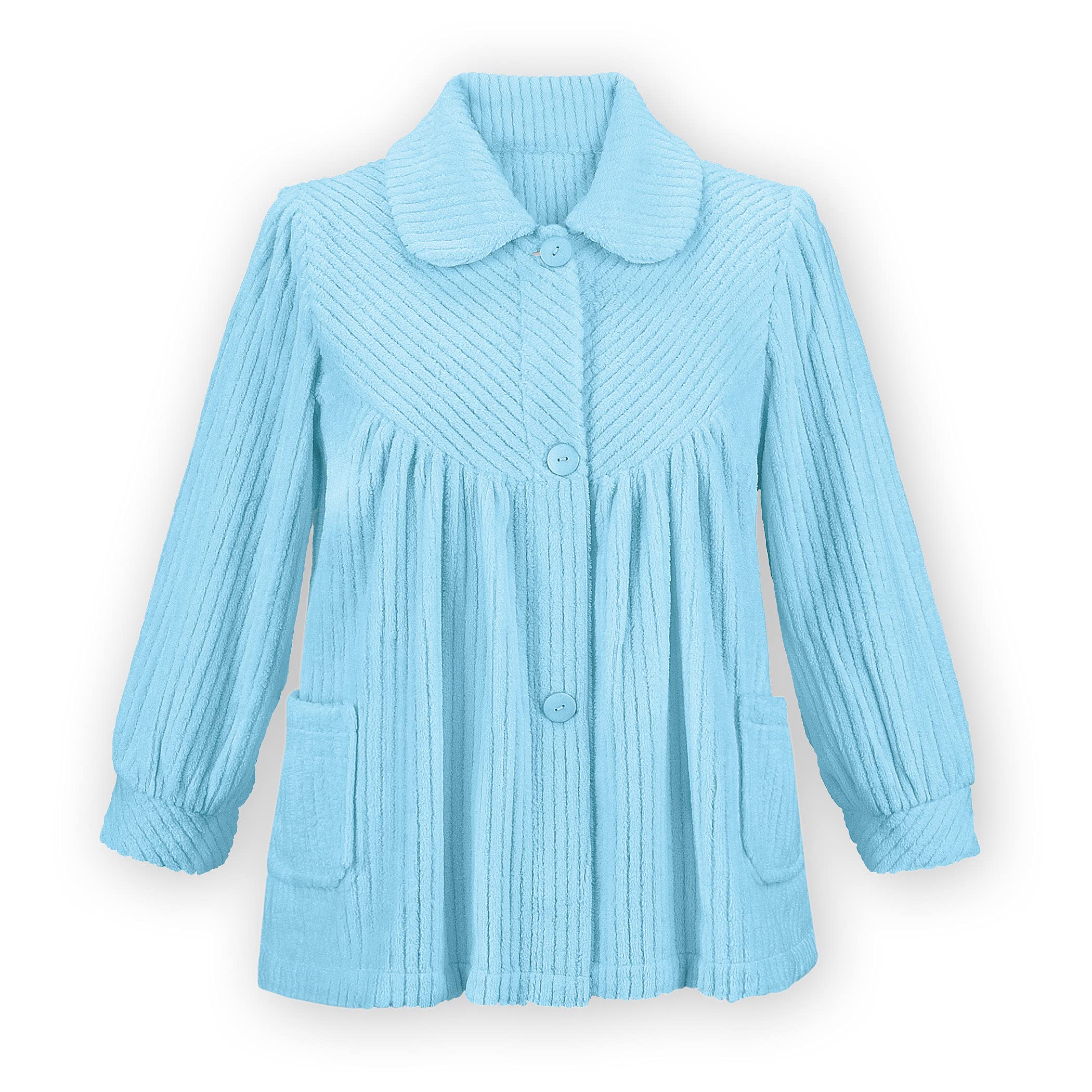 Foto 3 pulgar | Camisa de Noche Collections Etc Forro Polar Suave Con Botones Para Mujer - Venta Internacional