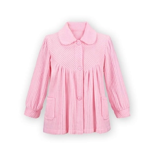Foto 1 | Camisola de Noche Forro Polar Suave con Botones Rosa - Venta Internacional