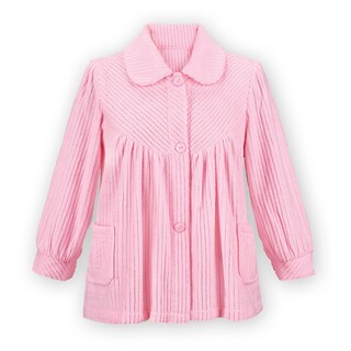 Foto 2 | Camisola de Noche Forro Polar Suave con Botones Rosa - Venta Internacional