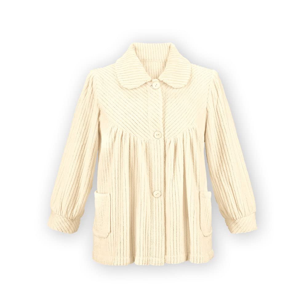 Foto 1 | Camisa de Noche Forro Polar Suave con Botones para Mujer - Venta Internacional