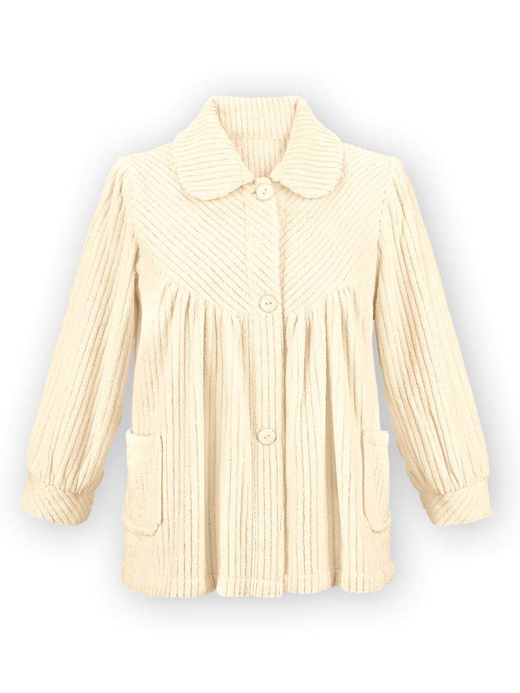 Foto 3 | Camisa de Noche Forro Polar Suave con Botones para Mujer - Venta Internacional