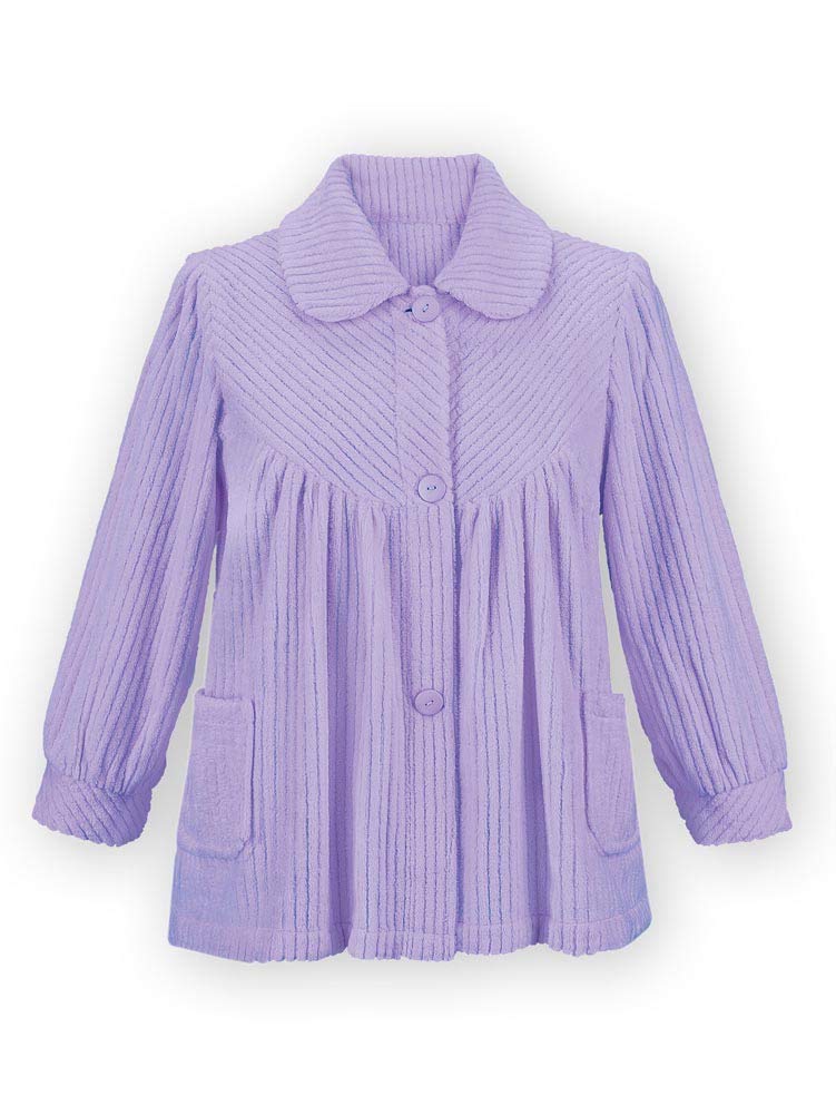 Foto 4 pulgar | Camisones Collections Etc. Forro Polar Suave con Botones Lavanda - Venta Internacional