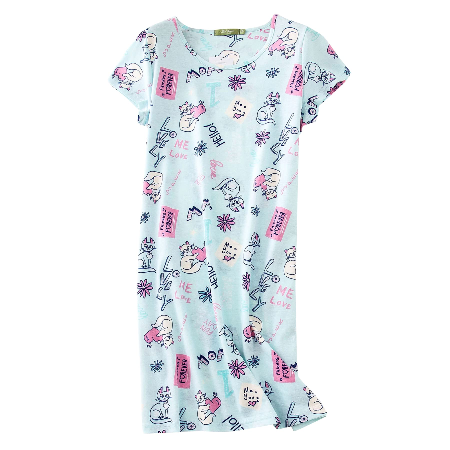 Foto 1 | Camisa de Dormir de Manga Corta de Algodón Zando Gightgown para Mujer - Venta Internacional