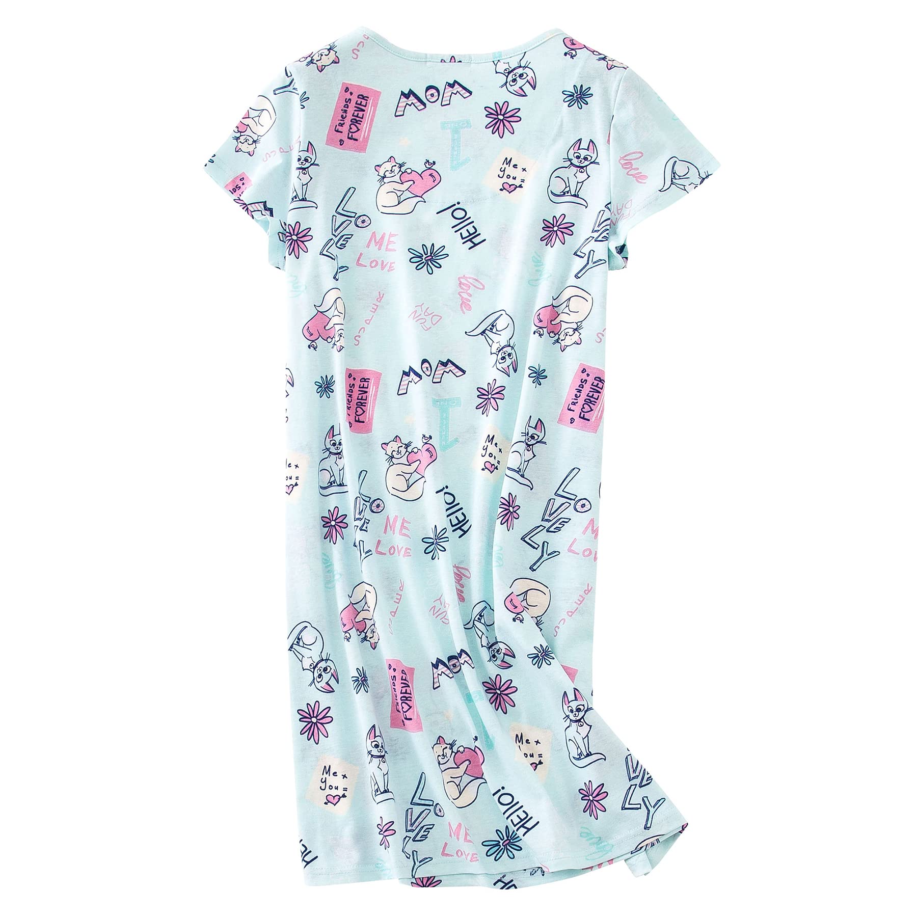 Foto 2 | Camisa de Dormir de Manga Corta de Algodón Zando Gightgown para Mujer - Venta Internacional