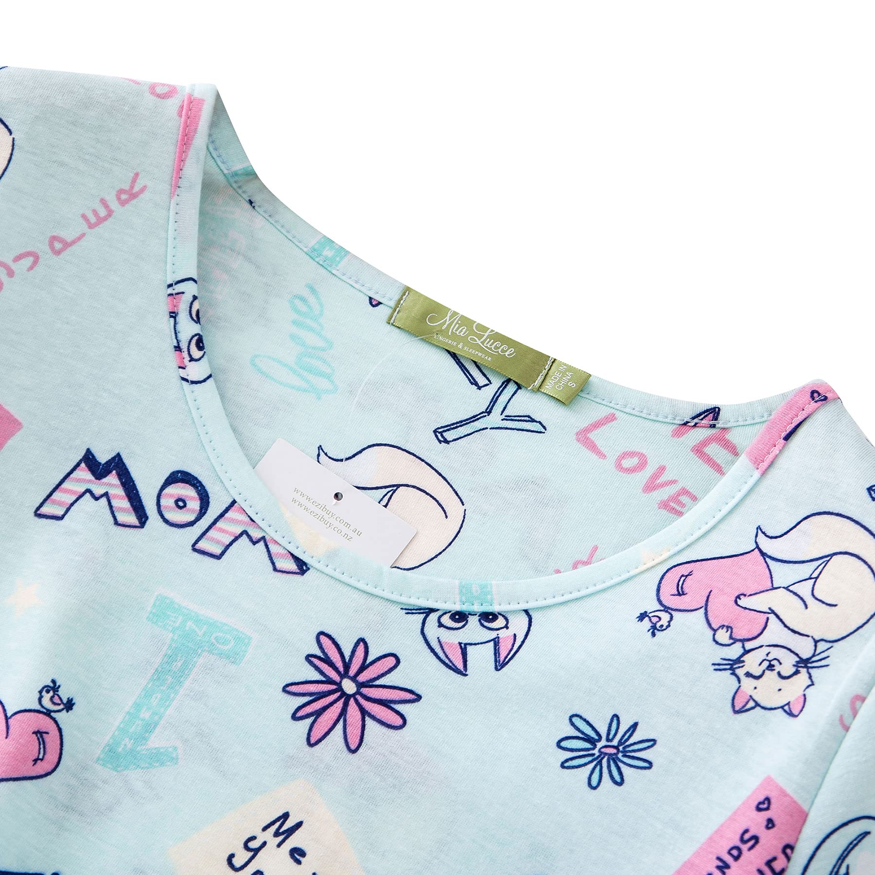 Foto 6 | Camisa de Dormir de Manga Corta de Algodón Zando Gightgown para Mujer - Venta Internacional
