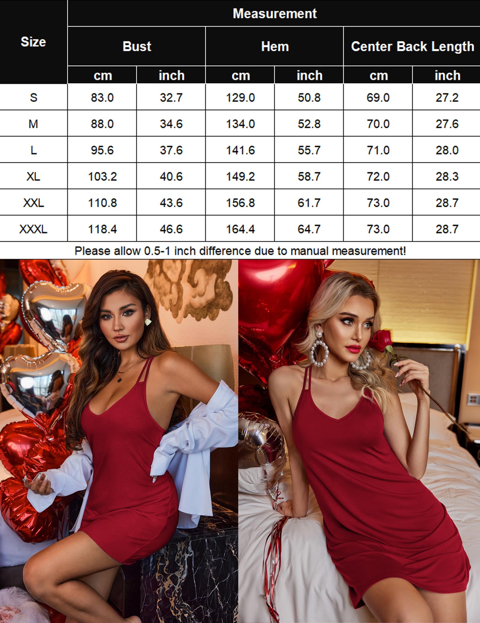 Foto 6 pulgar | Camisón Ekouaer Para Mujer, 2 Unidades, Espalda Cruzada, Cuello En V, Talla Grande - Venta Internacional.