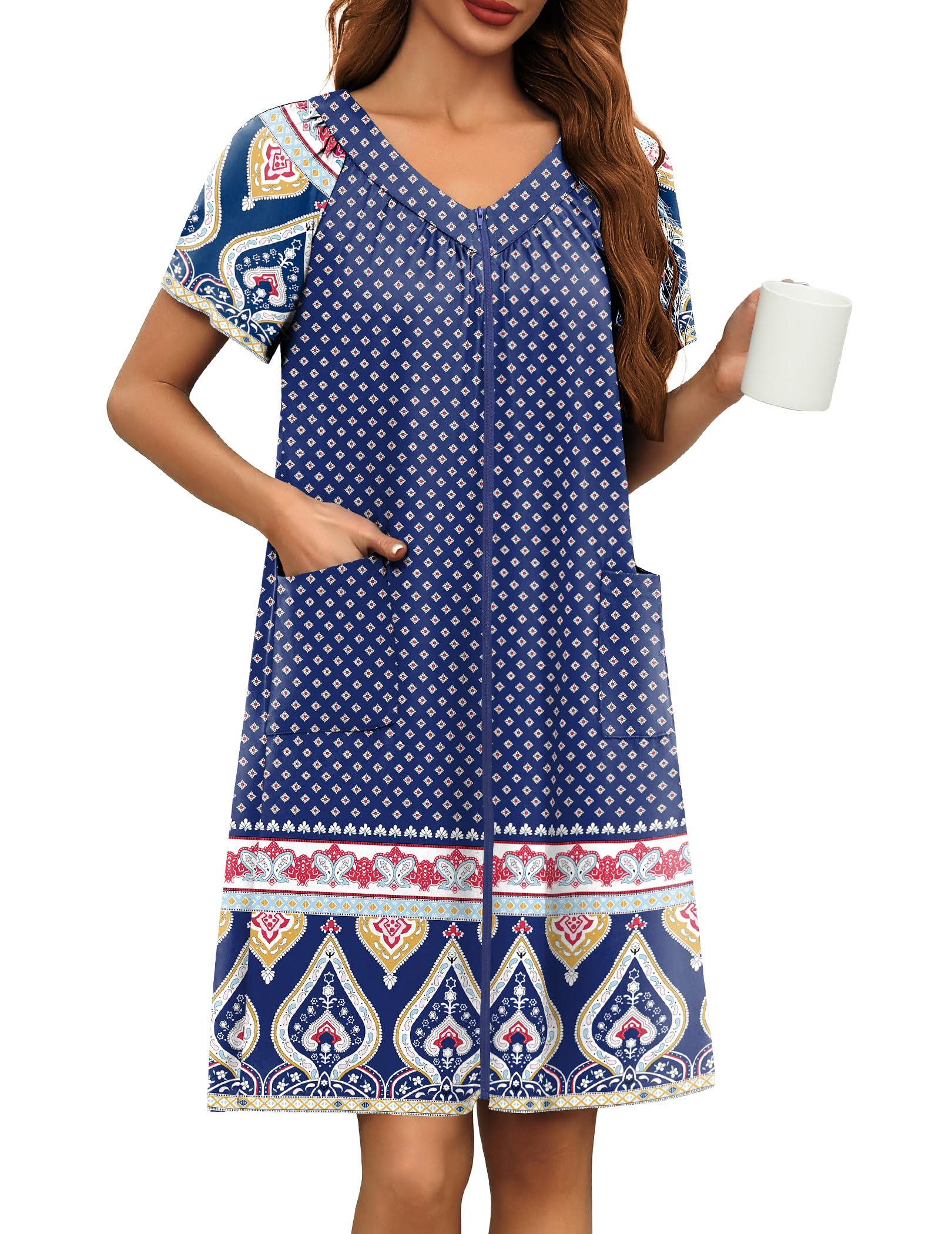 Foto 2 pulgar | Camisón Robe Ekouaer para Mujer Azul Marino - Venta Internacional