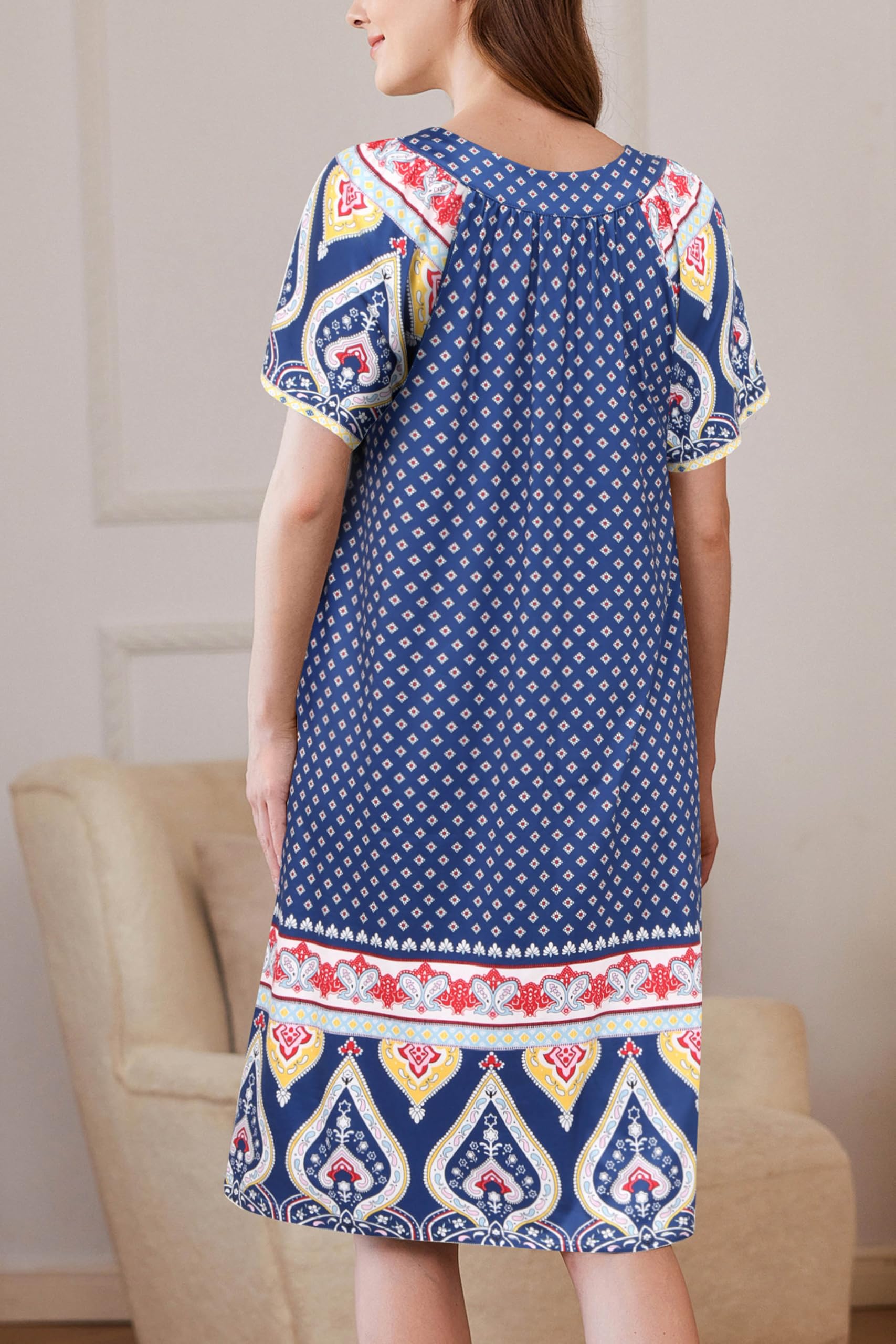 Foto 5 pulgar | Camisón Robe Ekouaer para Mujer Azul Marino - Venta Internacional