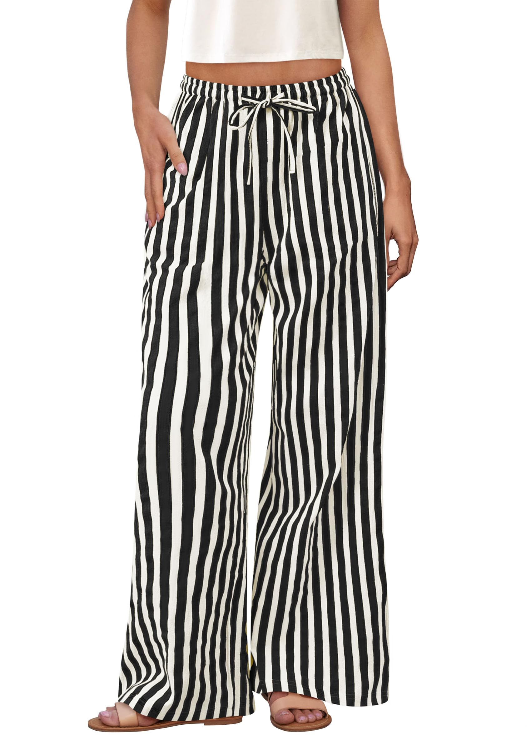 Foto 1 | Pantalones De Pijama Prettygarden Para Mujer Con Pernera Ancha - Venta Internacional.