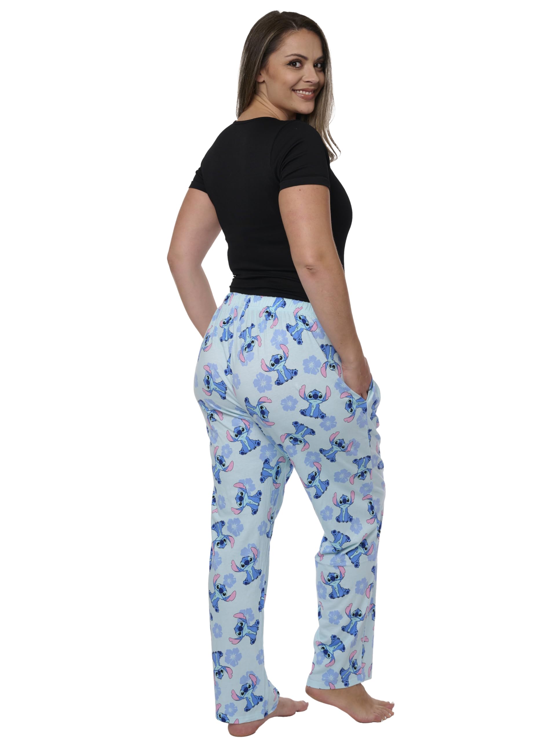Foto 6 pulgar | Pantalones De Pijama Lounge Pants Disney Stitch Para Mujer, Talla L - Venta Internacional.