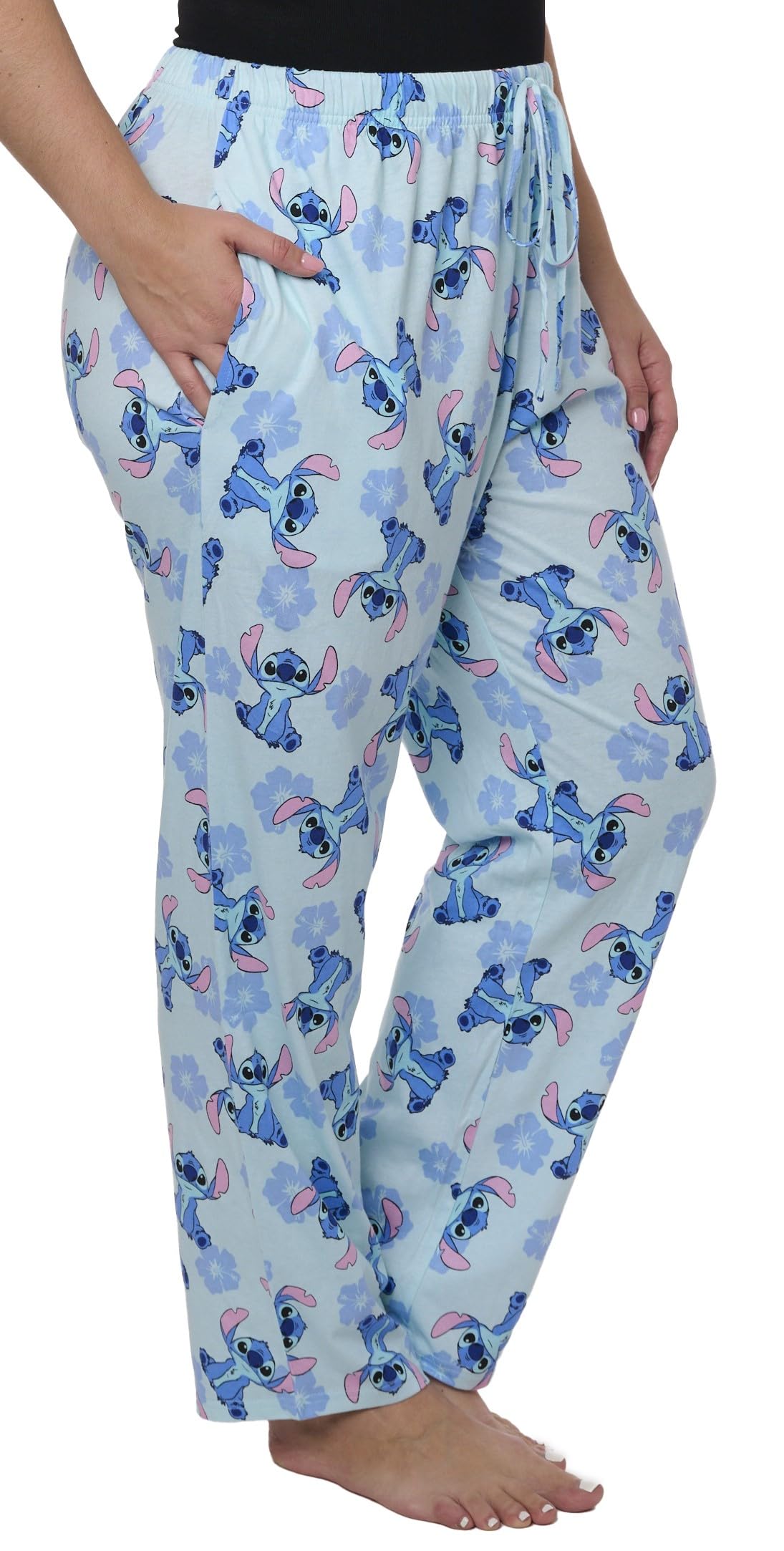 Foto 7 pulgar | Pantalones De Pijama Lounge Pants Disney Stitch Para Mujer, Talla L - Venta Internacional.