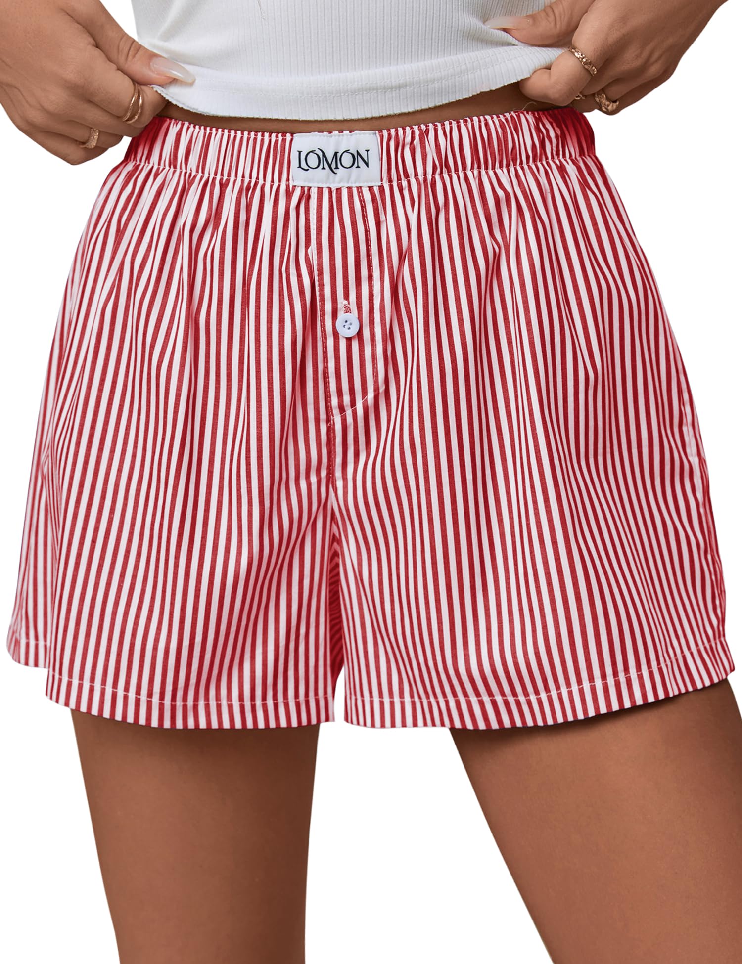 Foto 2 pulgar | Pantalones Cortos Tipo Bóxer Lomon Para Mujer, Estilo Pijama Casual De Verano - Venta Internacional.