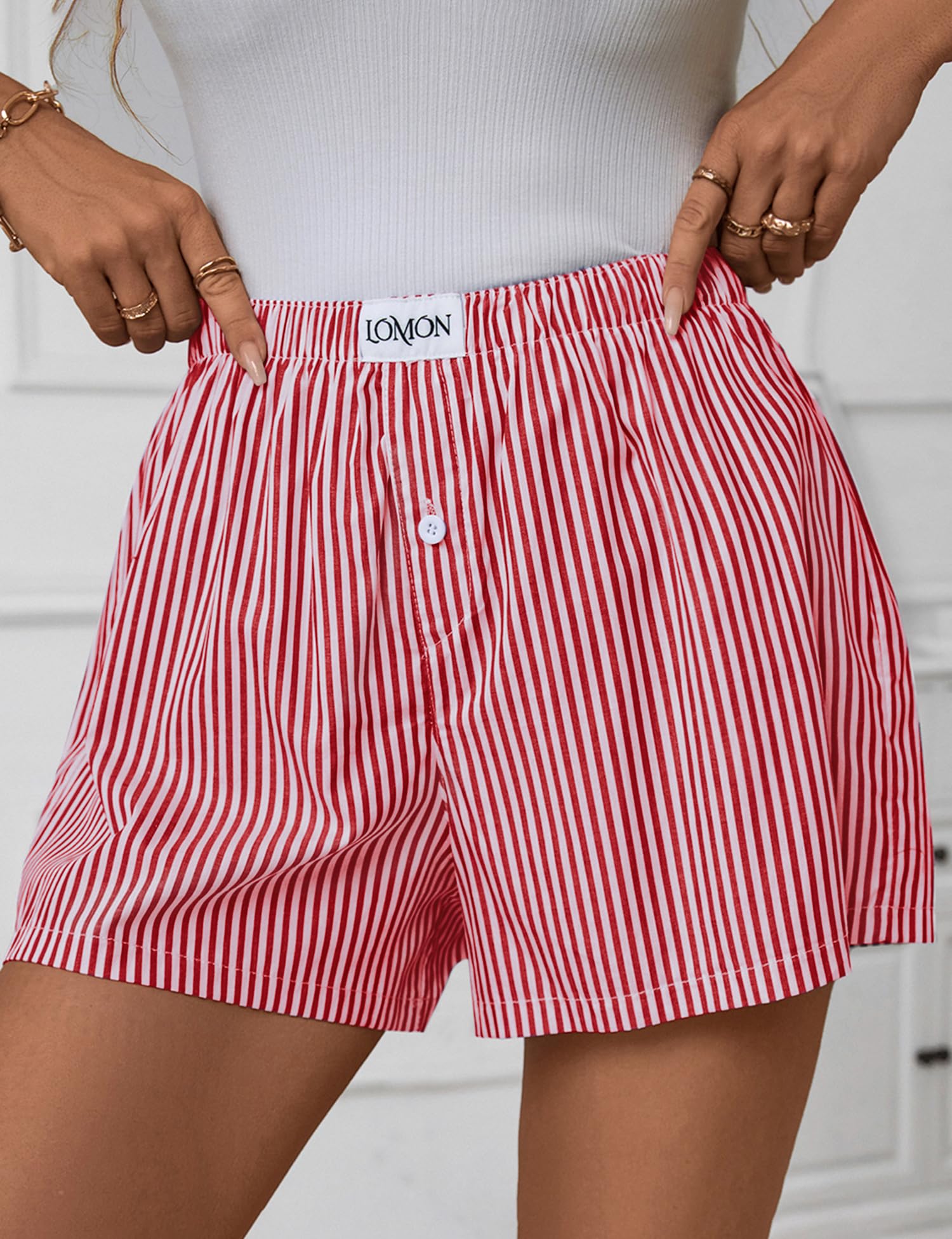 Foto 3 | Pantalones Cortos Tipo Bóxer Lomon Para Mujer, Estilo Pijama Casual De Verano - Venta Internacional.