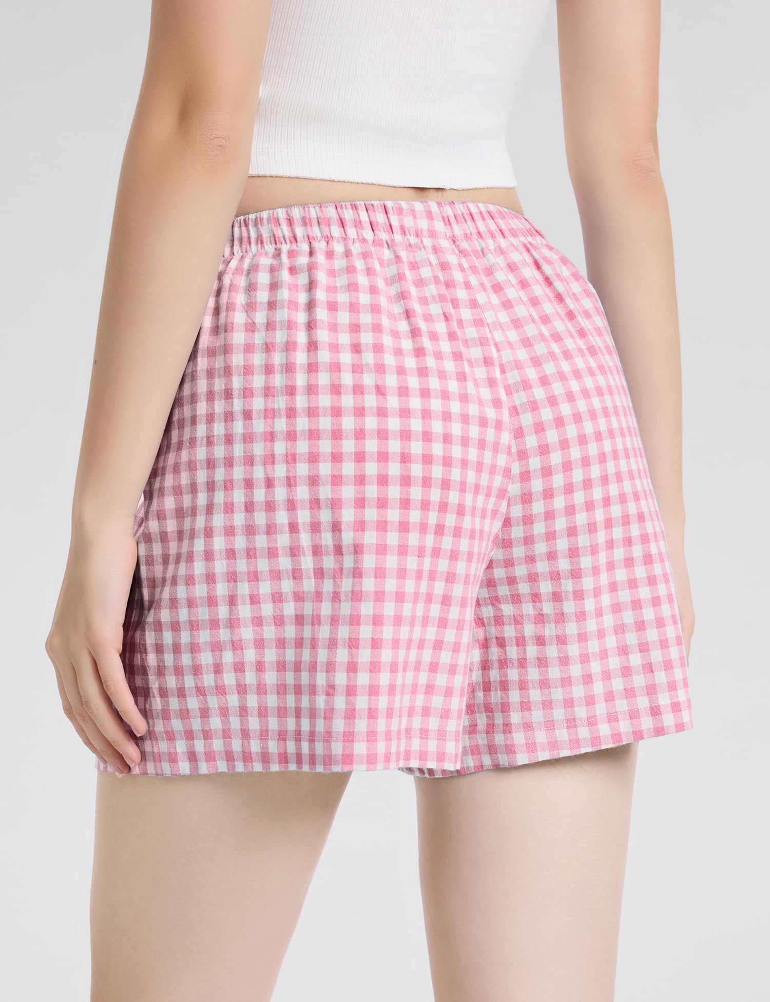 Foto 5 | Pantalones Cortos Tipo Bóxer Lomon Para Mujer, Casual, De Algodón, De Verano, Color Rosa - Venta Internacional.