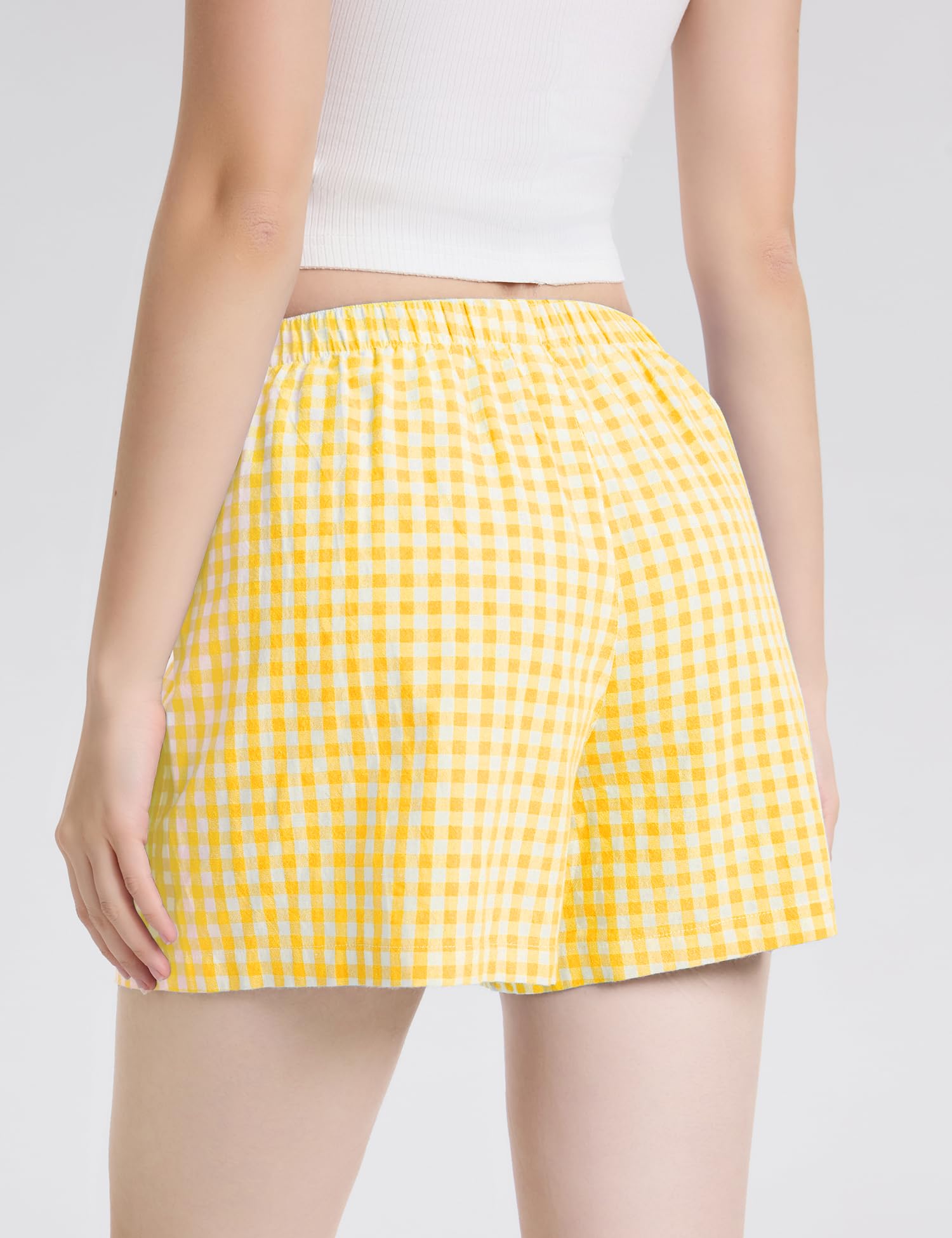 Foto 6 pulgar | Pantalones Cortos Tipo Bóxer Lomon Para Mujer, Casual, De Algodón, De Verano, Amarillo - Venta Internacional.