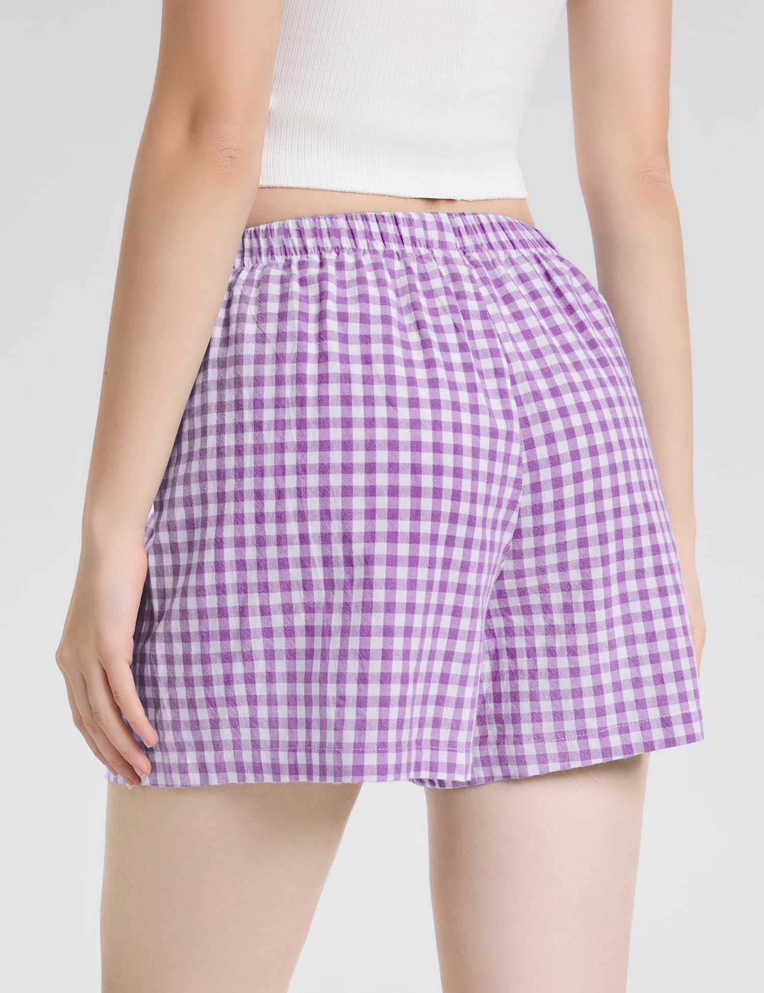 Foto 6 pulgar | Pantalones Cortos Tipo Bóxer Lomon Para Mujer, Casual, De Algodón, De Verano, Color Morado - Venta Internacional.