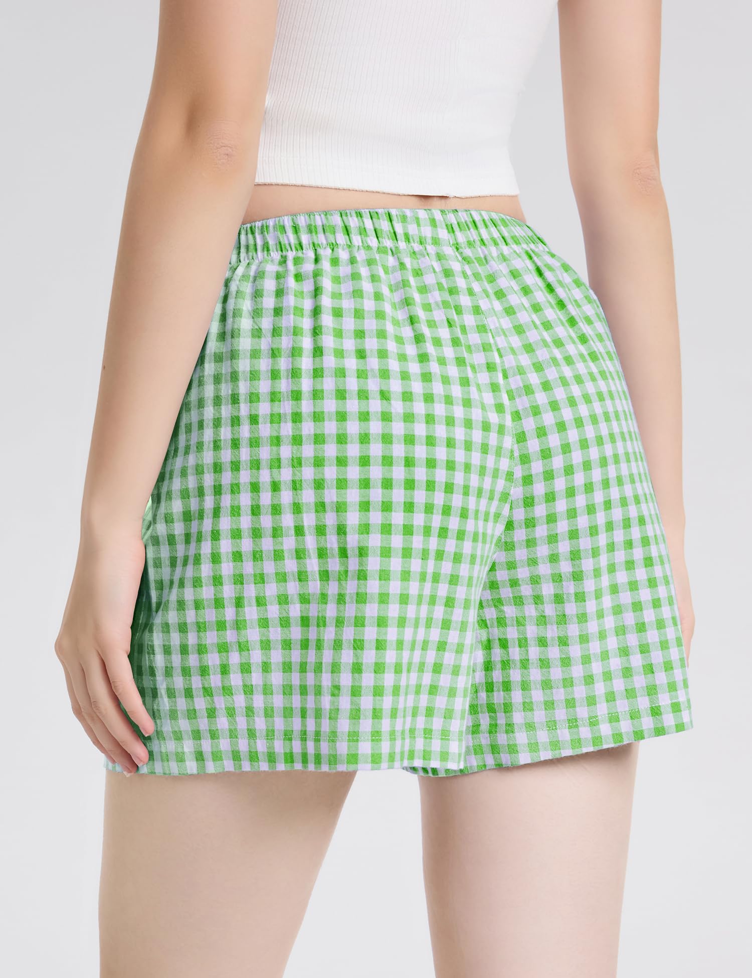 Foto 6 pulgar | Pijama Tipo Bóxer Lomon Para Mujer, Casual, De Verano, Verde Hierba - Venta Internacional.
