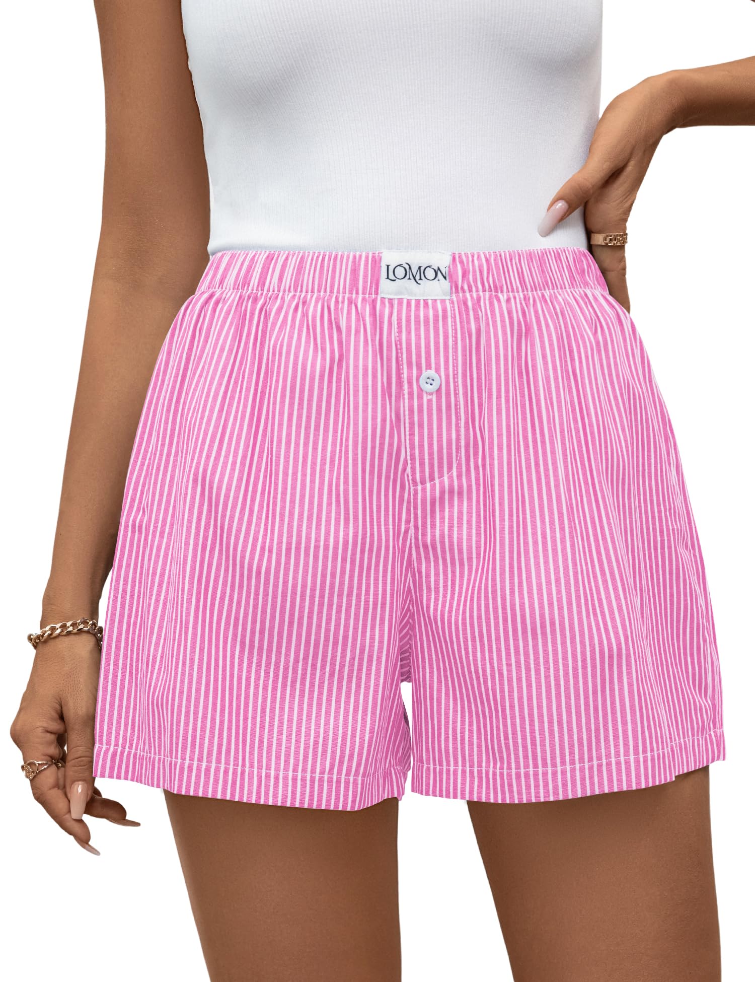 Foto 2 pulgar | Pantalones Cortos Tipo Bóxer Lomon Para Mujer, Casual, De Algodón, De Verano, Xxl - Venta Internacional.