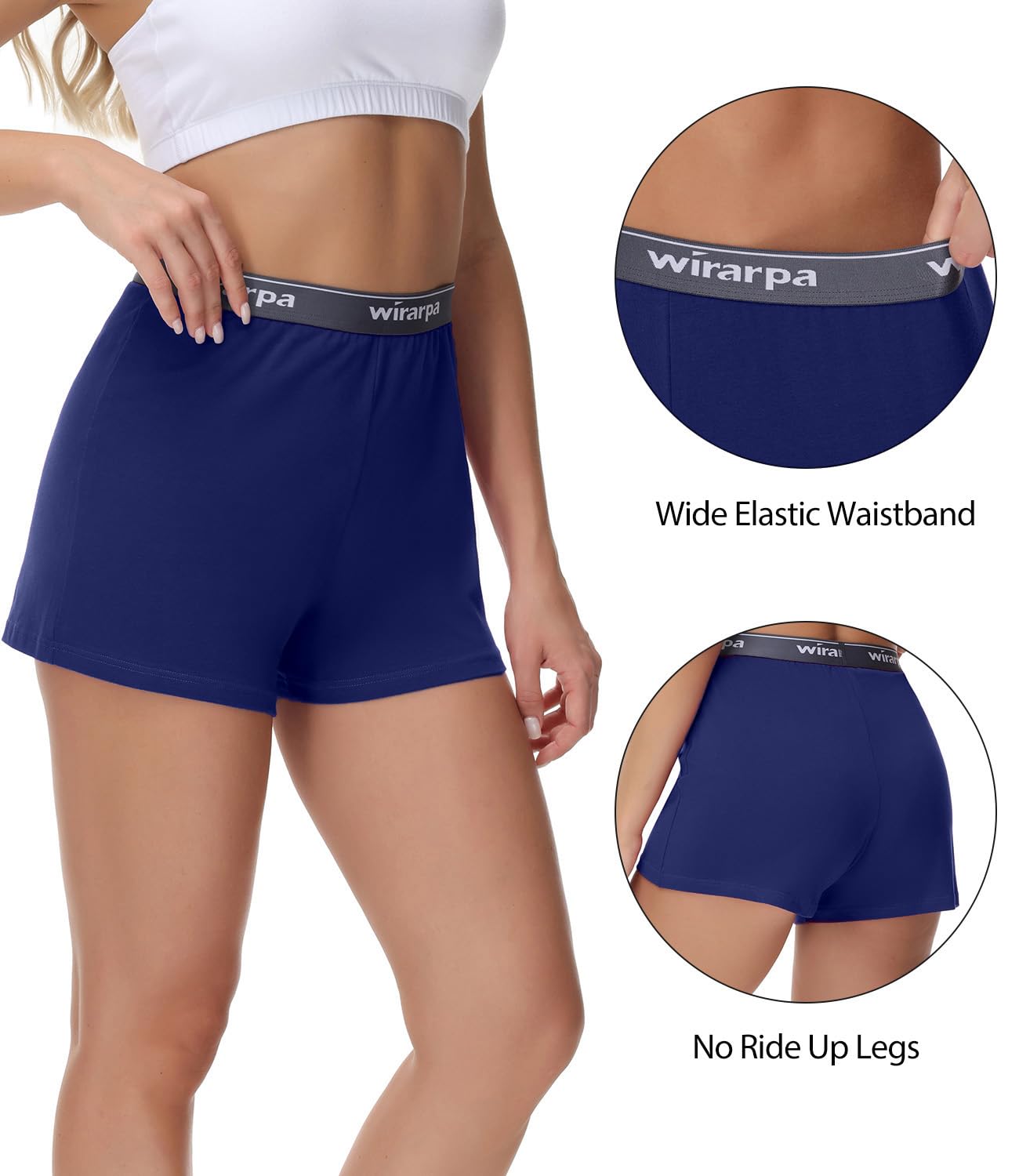 Foto 2 | Paquete De 3 Pijamas Cortos Para Dormir Wirarpa Comfywear Lounge Lounge De Algodón - Venta Internacional.
