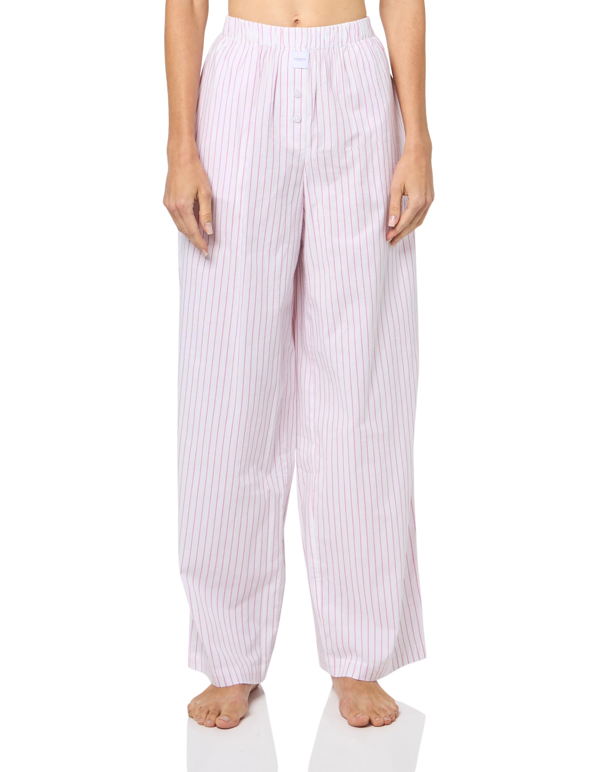 Pantalón Para Dormir Florence By Mills Para Mujer, Blanco Y Rosa A Rayas - Venta Internacional.