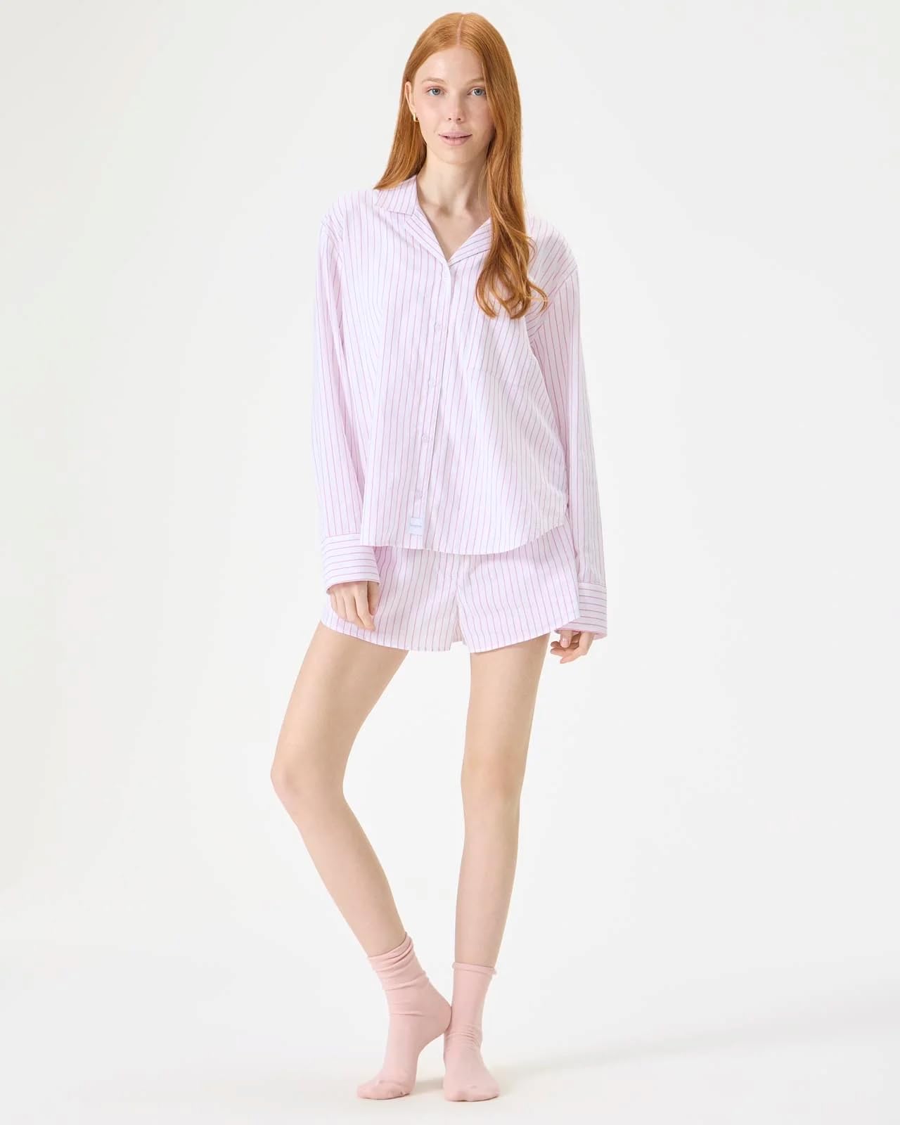 Foto 4 | Pantalones Cortos Sleep Boxer Florence By Mills Para Mujer, Color Blanco Y Rosa Xxs - Venta Internacional.