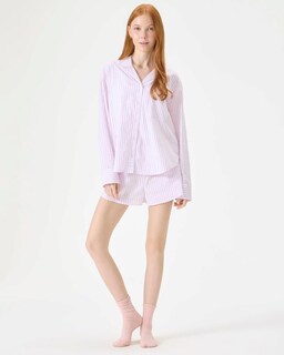 Foto 4 | Pantalones Cortos Sleep Boxer Florence By Mills Para Mujer, Color Blanco Y Rosa Xxs - Venta Internacional.