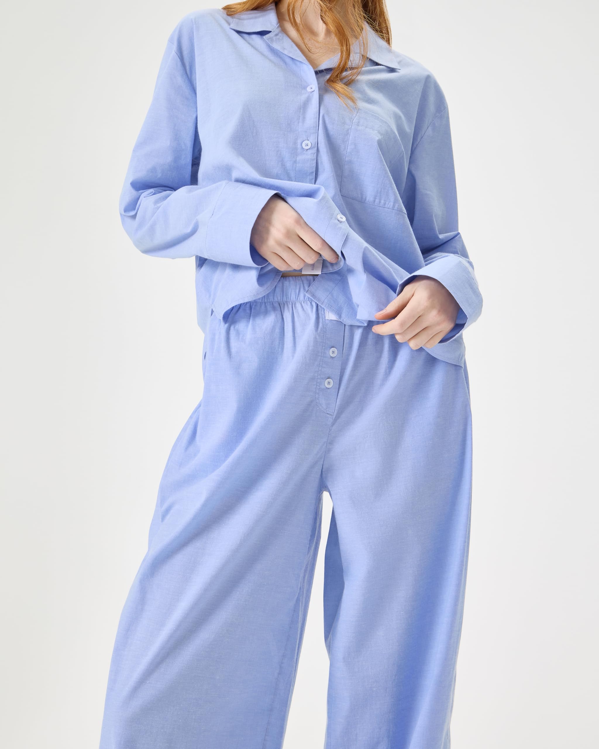 Foto 5 pulgar | Pantalones Para Dormir Florence By Mills Para Mujer, Color Cambray/blanco, Talla Xs - Venta Internacional.