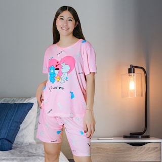 Foto 3 | Pijama De Short Y Playera Para Mujer Pij-051-2 Diseño Unico Ropa De Dormir Aesthetic