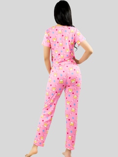 Foto 3 | Pijama De 3 Piezas Mujer Pantalon Short Y Playera A Juego Pij-077-3 Diseño Unico Pijama De Mujer