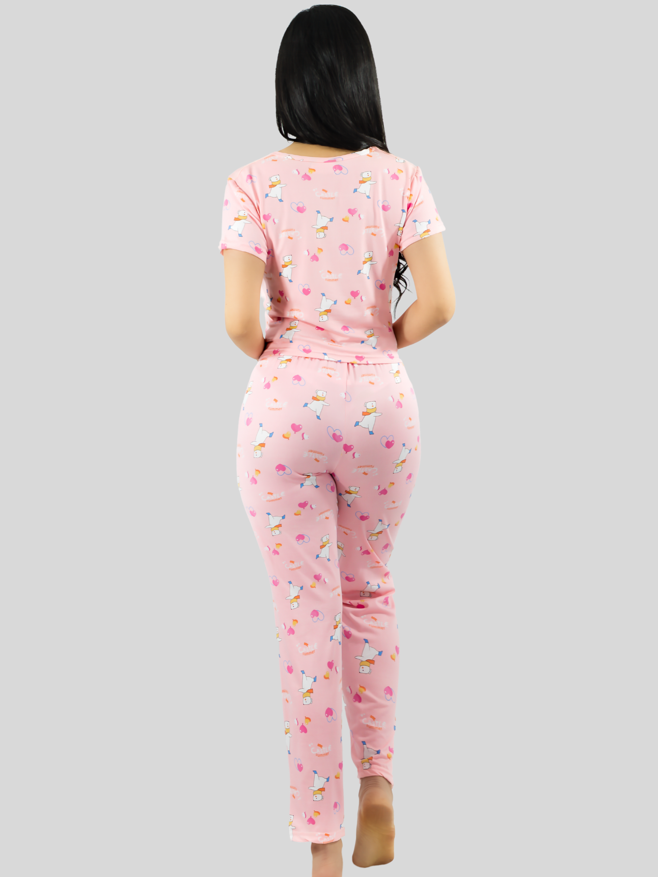 Foto 4 pulgar | Pijama De 3 Piezas Mujer Pantalon Short Y Playera A Juego Pij-077-3 Diseño Unico Pijama De Mujer