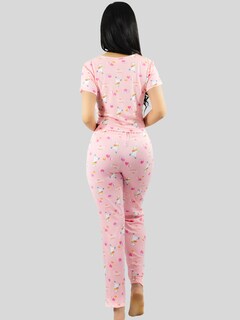 Foto 3 | Pijama De 3 Piezas Mujer Pantalon Short Y Playera A Juego Pij-077-3 Diseño Unico Pijama De Mujer