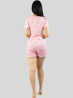Foto 7 | Pijama De 3 Piezas Mujer Pantalon Short Y Playera A Juego Pij-077-3 Diseño Unico Pijama De Mujer