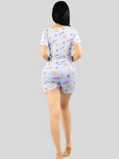 Foto 7 | Pijama De 3 Piezas Mujer Pantalon Short Y Playera A Juego Pij-077-3 Diseño Unico Pijama De Mujer