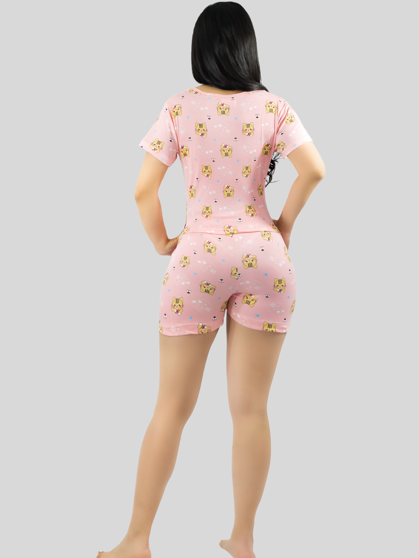 Foto 8 pulgar | Pijama De 3 Piezas Mujer Pantalon Short Y Playera A Juego Pij-077-3 Diseño Unico Pijama De Mujer