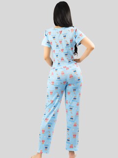 Foto 3 | Pijama De 3 Piezas Mujer Pantalon Short Y Playera A Juego Pij-077-3 Diseño Unico Pijama De Mujer