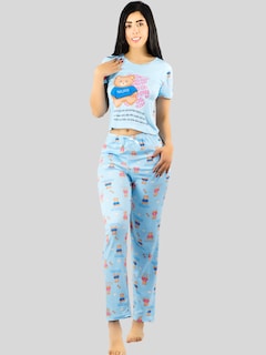 Foto 4 | Pijama De 3 Piezas Mujer Pantalon Short Y Playera A Juego Pij-077-3 Diseño Unico Pijama De Mujer