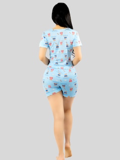Foto 7 | Pijama De 3 Piezas Mujer Pantalon Short Y Playera A Juego Pij-077-3 Diseño Unico Pijama De Mujer