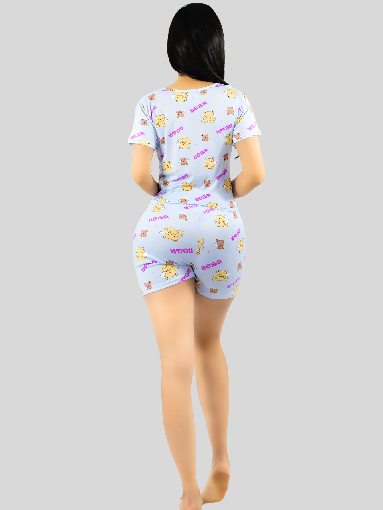 Foto 8 pulgar | Pijama De 3 Piezas Mujer Pantalon Short Y Playera A Juego Pij-077-3 Diseño Unico Pijama De Mujer