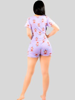 Foto 7 | Pijama De 3 Piezas Mujer Pantalon Short Y Playera A Juego Pij-077-3 Diseño Unico Pijama De Mujer