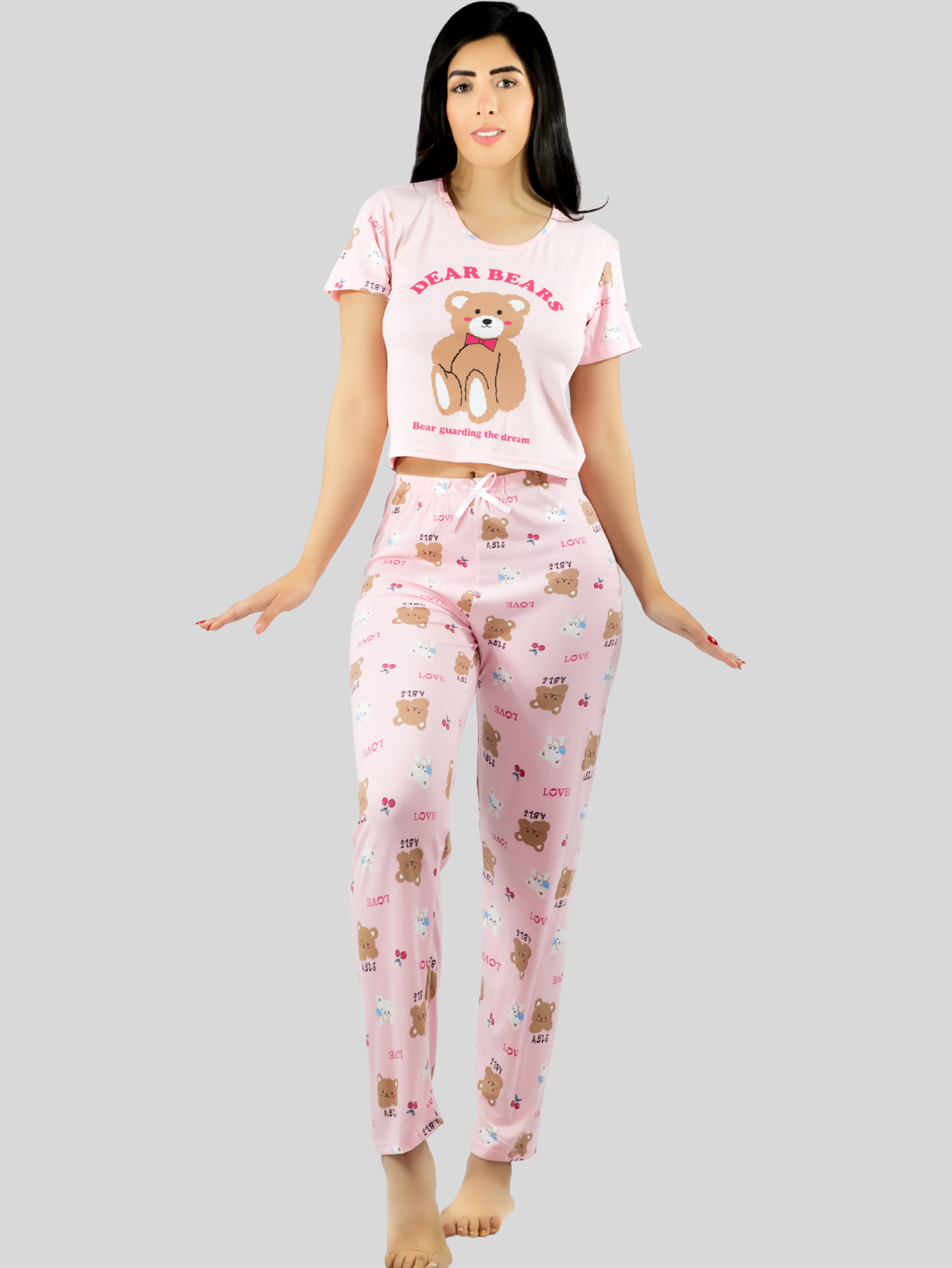 Foto 5 pulgar | Pijama De 3 Piezas Mujer Pantalon Short Y Playera A Juego Pij-077-3 Diseño Unico Pijama De Mujer