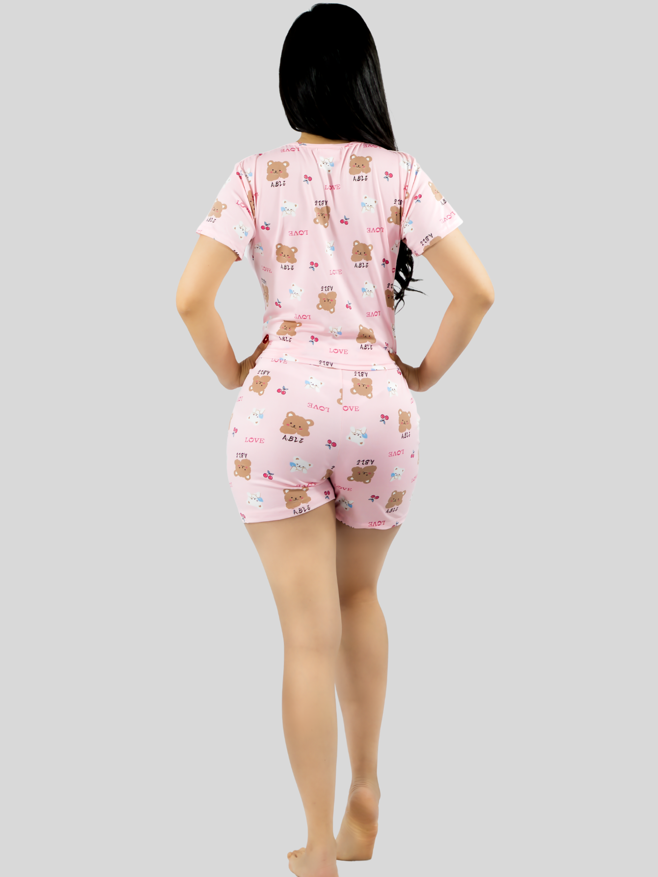 Foto 8 pulgar | Pijama De 3 Piezas Mujer Pantalon Short Y Playera A Juego Pij-077-3 Diseño Unico Pijama De Mujer