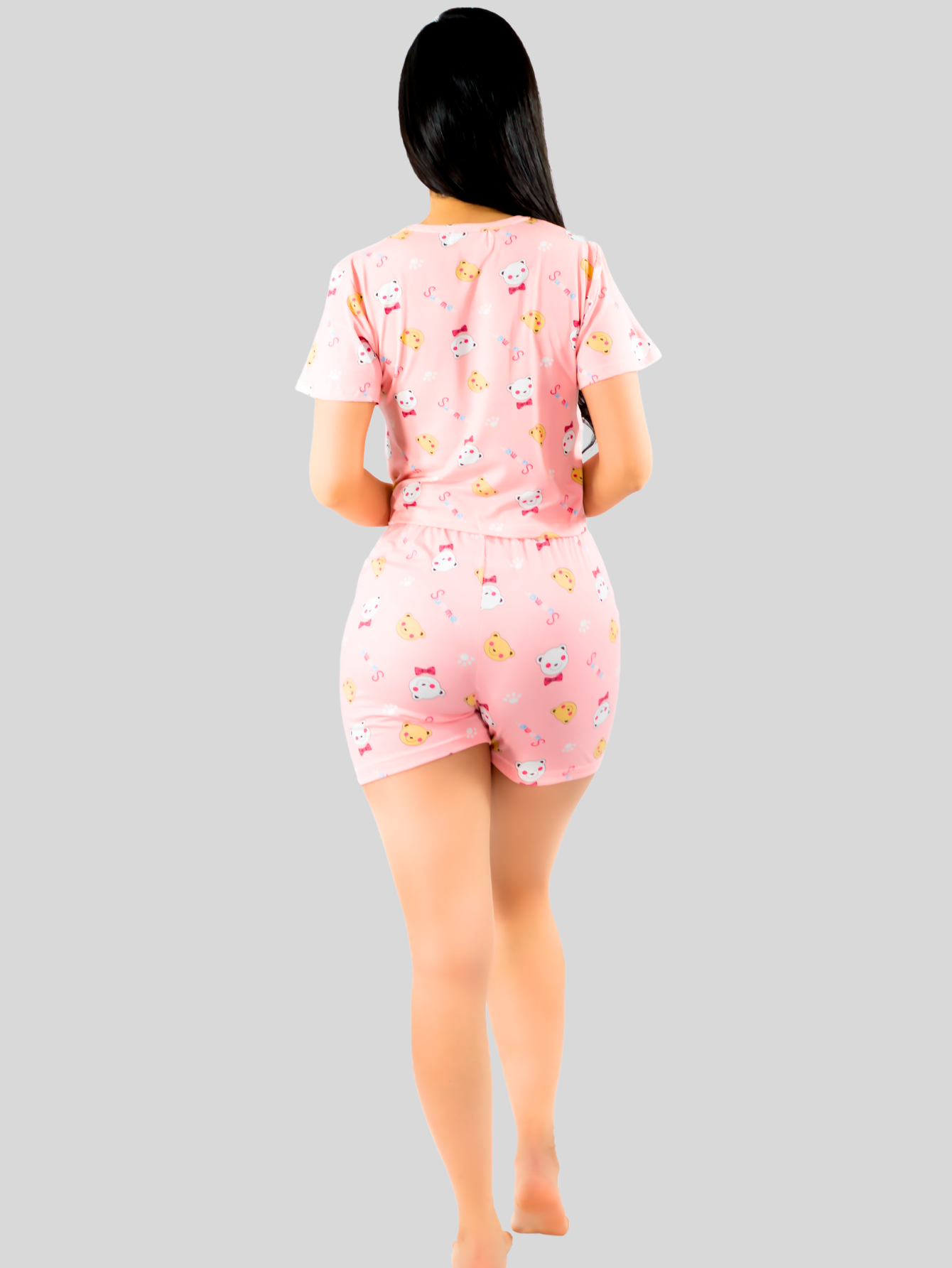 Foto 8 pulgar | Pijama De 3 Piezas Mujer Pantalon Short Y Playera A Juego Pij-077-3 Diseño Unico Pijama De Mujer