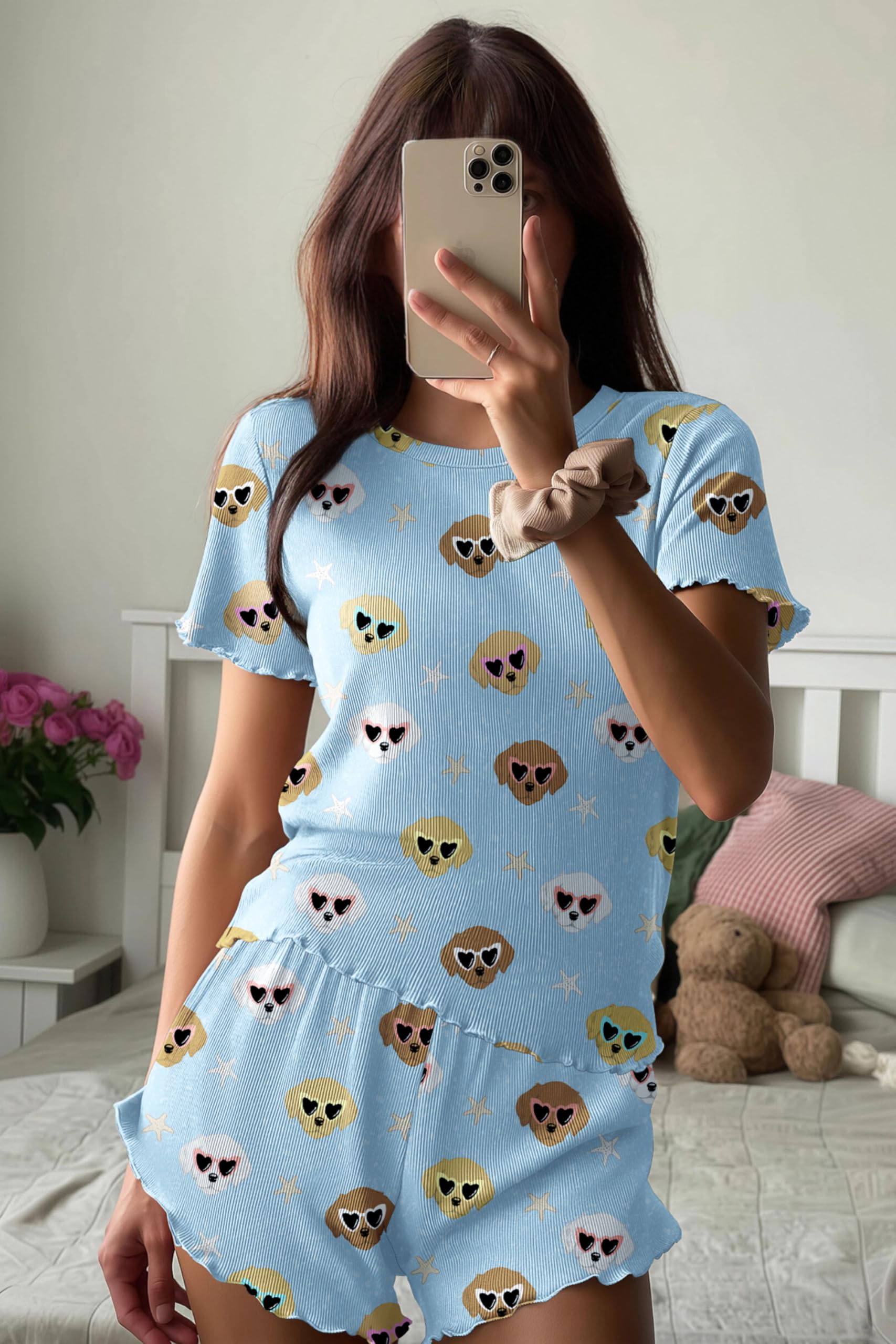 Foto 6 pulgar | Conjunto de Pijama Ekouaer para Mujer-Venta Internacional